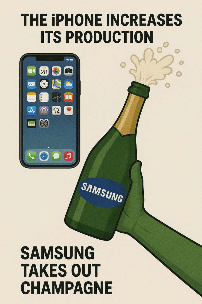 The iPhone increases its production, Samsung takes out champagne