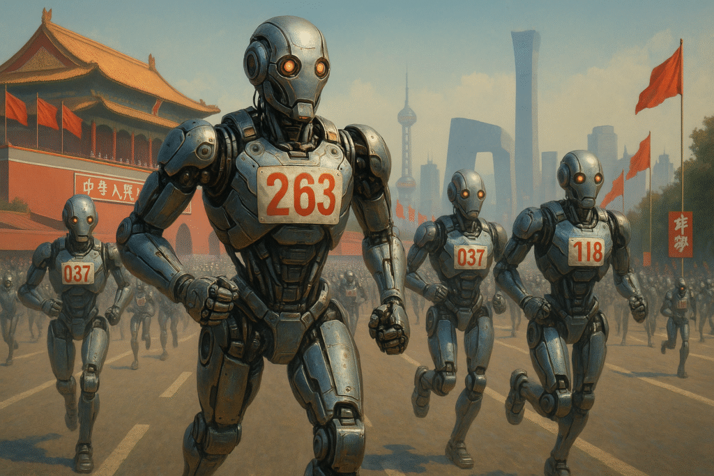 The incredible hassle of marathonian robots in Beijing